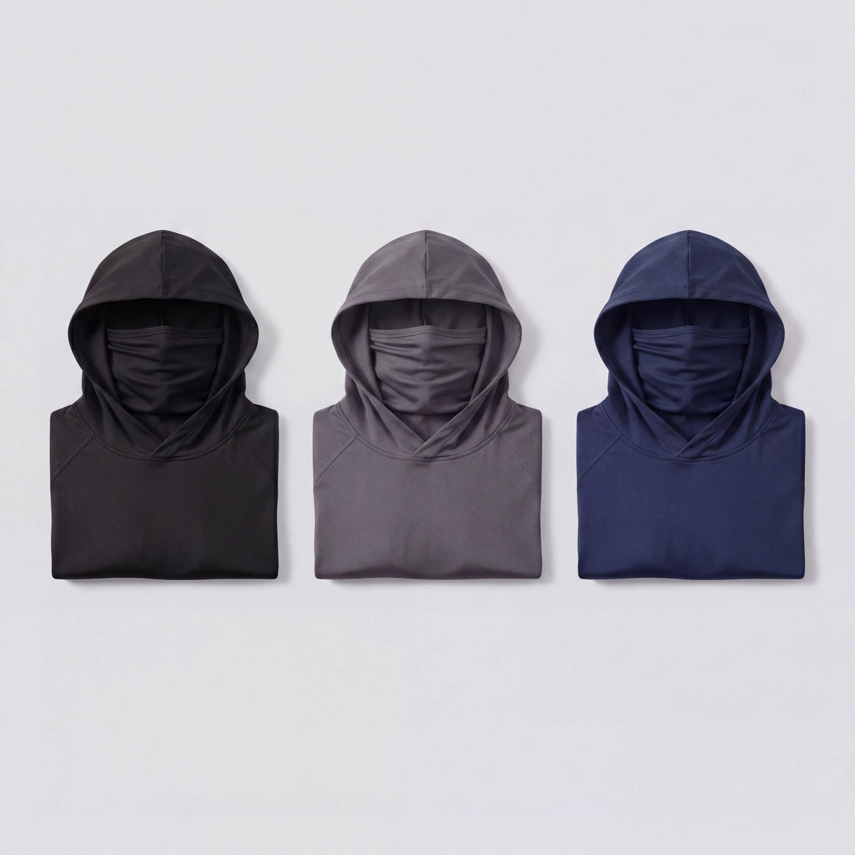 6-Piece Set Men'S Outdoor Work Sun Protection Clothing with Sun-Blocking Hoodie, Featuring Built-In Face Mask and Neck Guard, Breathable Long-Sleeve Hoodie,Back to School,Back to School Shopping