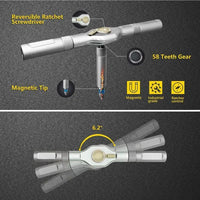 SEESE 24 in 1 Dly Screwdriver Set,1 Set Switchablescrewdriver Shape Magnetic Screwdriver Set,Compact and Portable Ratchet Screw0Driver Sethome Repair Tool Box