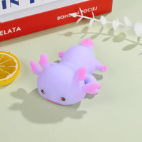 Cute Salamander Squeeze Toys Creative Stress-Relieving Cartoon Axolotls Fidget Squishies Mochi Figet Venting Peculiar Gifts