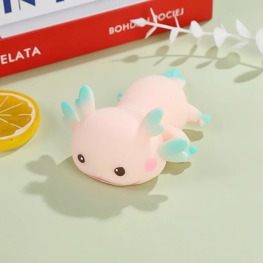 Cute Salamander Squeeze Toys Creative Stress-Relieving Cartoon Axolotls Fidget Squishies Mochi Figet Venting Peculiar Gifts