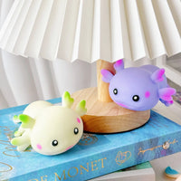 Cute Salamander Squeeze Toys Creative Stress-Relieving Cartoon Axolotls Fidget Squishies Mochi Figet Venting Peculiar Gifts