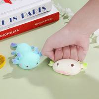Cute Salamander Squeeze Toys Creative Stress-Relieving Cartoon Axolotls Fidget Squishies Mochi Figet Venting Peculiar Gifts