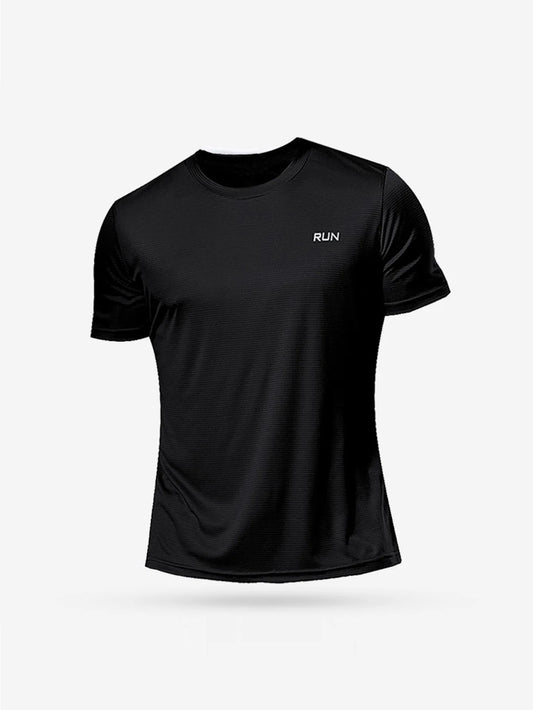 Men Fitness Gym T-Shirt Quick Dry Sport Running Shirts Man Short Sleeve Bodybuilding Top Training Football Jersey Man Sportswear