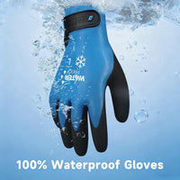 100% Waterproof 1/2/3 Pairs Winter Work Gloves for Men & Women | Thermal Insulated, Touchscreen, Foam Latex Coated Grip, Multi-Packs, Ideal for Cold Weather, Ski, Snow Operation, Fishing