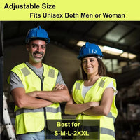10X Chalecos Reflectantes De Trabajo Seguridad Para Hombre Mujer Con Bolsillos