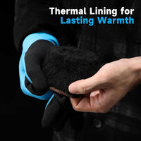 100% Waterproof 1/2/3 Pairs Winter Work Gloves for Men & Women | Thermal Insulated, Touchscreen, Foam Latex Coated Grip, Multi-Packs, Ideal for Cold Weather, Ski, Snow Operation, Fishing
