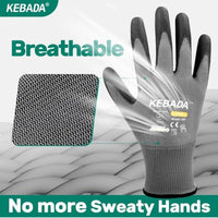 Guantes De Trabajo Para Hombre, Grises, Paquete Grande De 5 Us