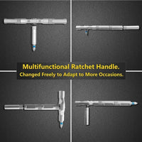 SEESE 24 in 1 Dly Screwdriver Set,1 Set Switchablescrewdriver Shape Magnetic Screwdriver Set,Compact and Portable Ratchet Screw0Driver Sethome Repair Tool Box