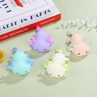 Cute Salamander Squeeze Toys Creative Stress-Relieving Cartoon Axolotls Fidget Squishies Mochi Figet Venting Peculiar Gifts