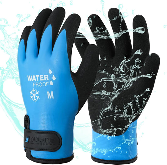 100% Waterproof 1/2/3 Pairs Winter Work Gloves for Men & Women | Thermal Insulated, Touchscreen, Foam Latex Coated Grip, Multi-Packs, Ideal for Cold Weather, Ski, Snow Operation, Fishing