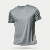 Men Fitness Gym T-Shirt Quick Dry Sport Running Shirts Man Short Sleeve Bodybuilding Top Training Football Jersey Man Sportswear